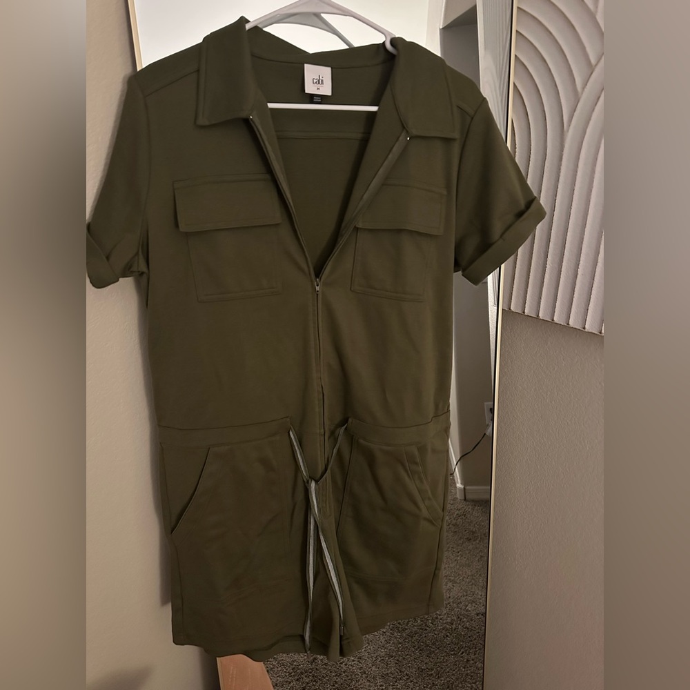 CAbi Olive Green Jumpsuit